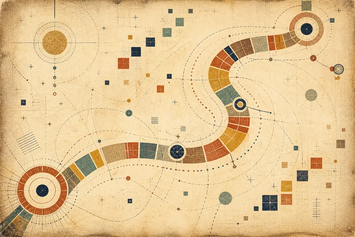 Abstract illustrated map composition for Coventry, United States