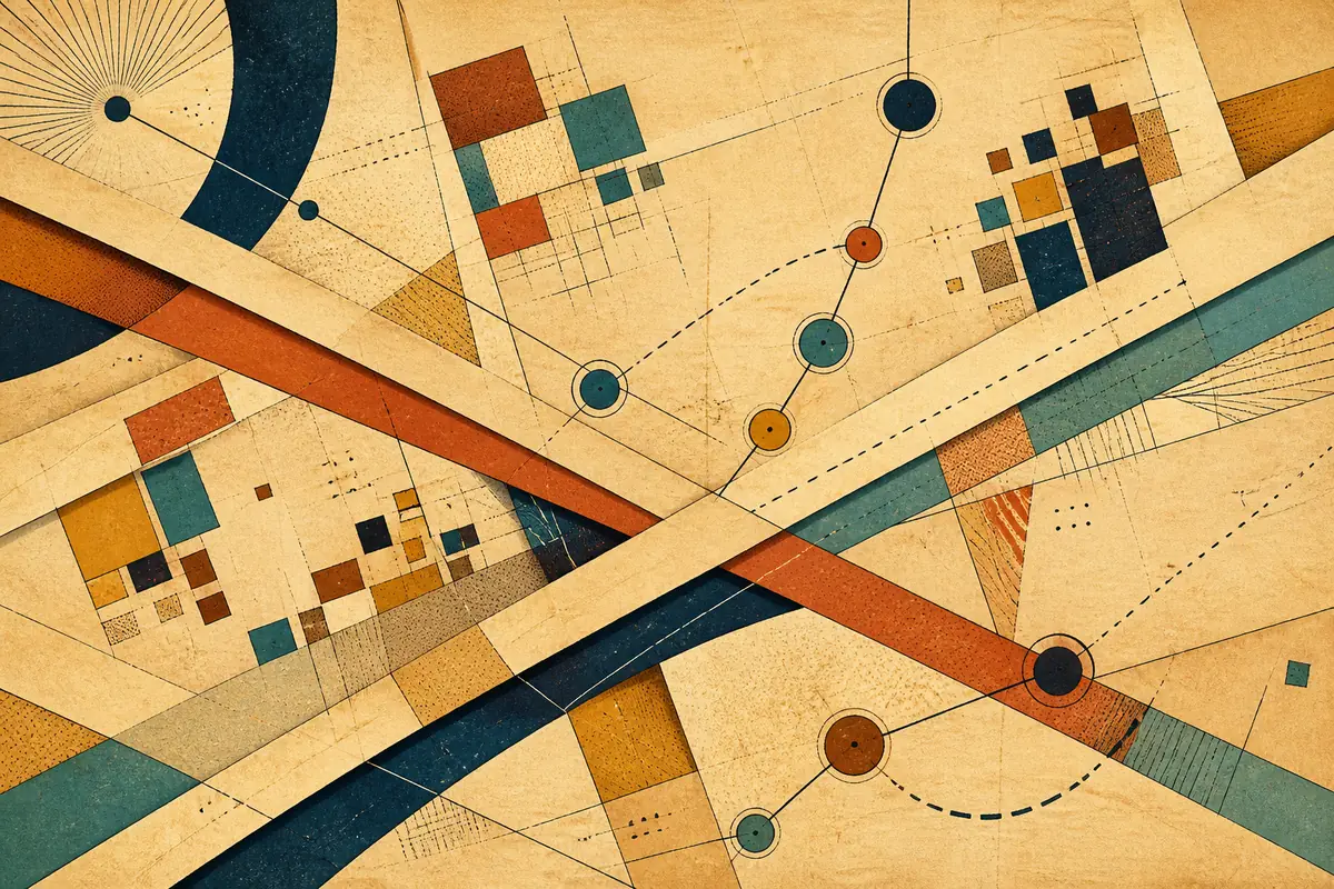 Abstract illustrated map composition for Cupertino, United States