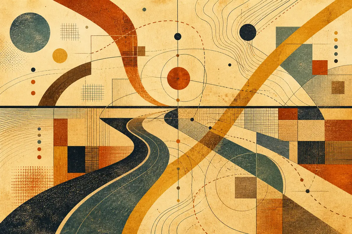 Abstract illustrated map composition for Dearborn Heights, United States
