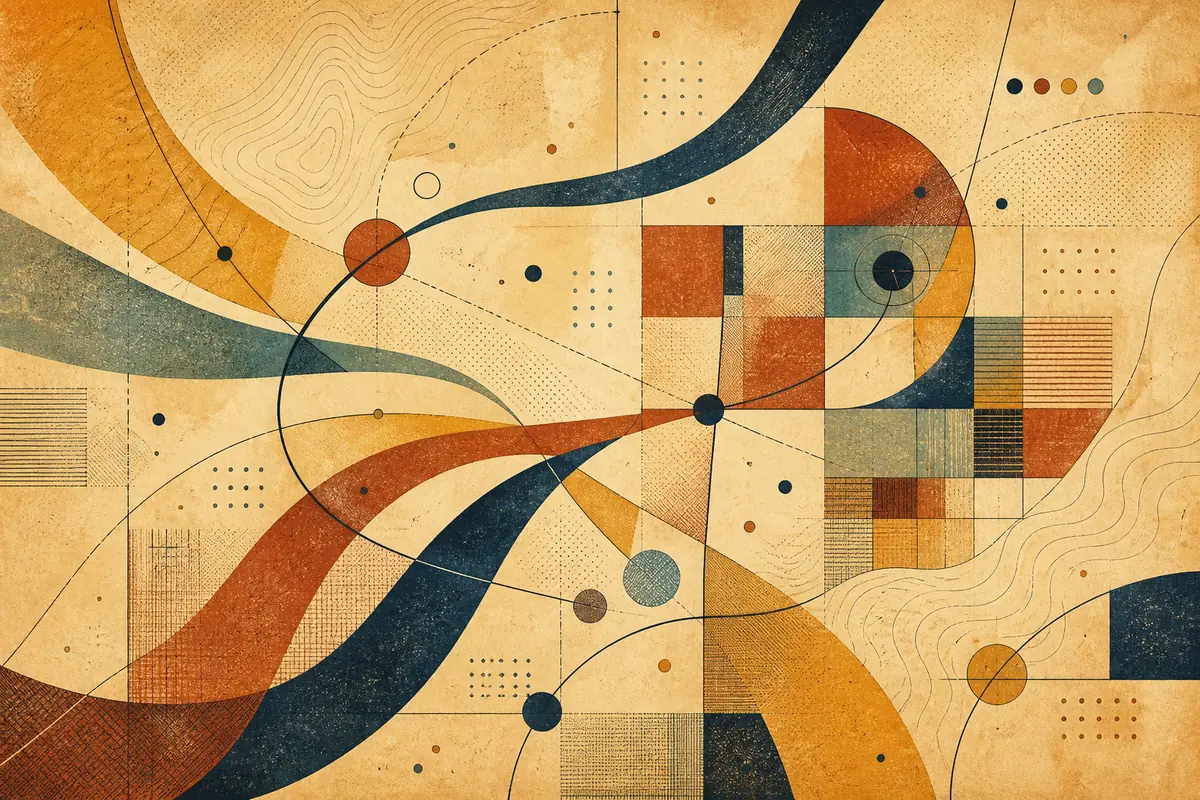 Abstract illustrated map composition for Decatur, United States