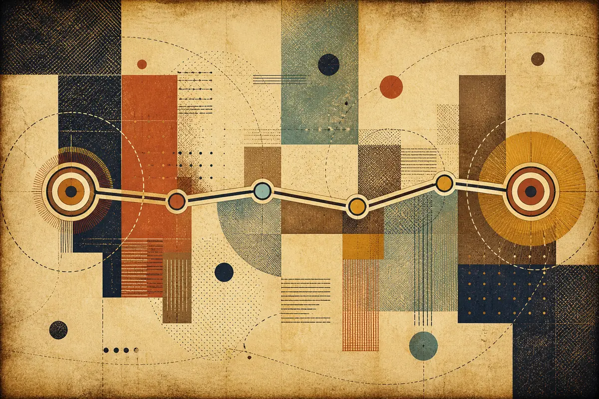 Abstract illustrated map composition for Duluth, United States