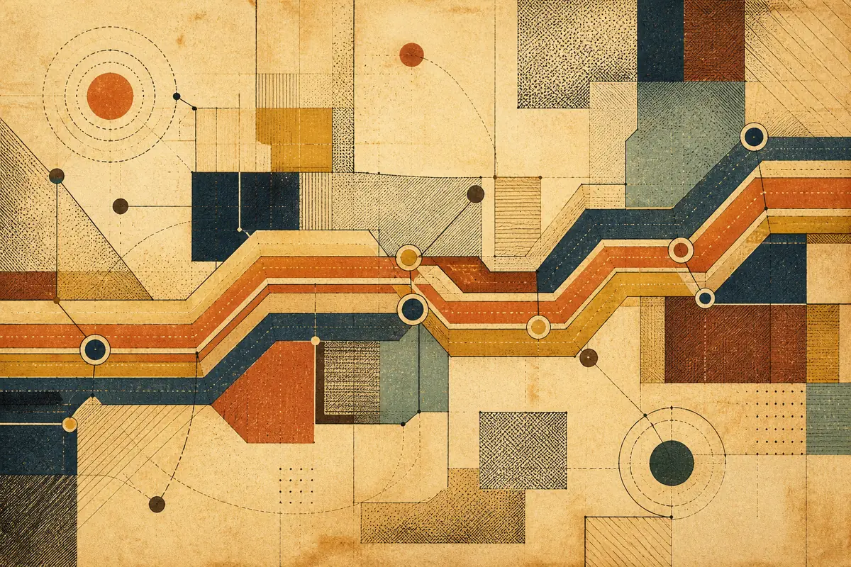 Abstract illustrated map composition for East Honolulu, United States