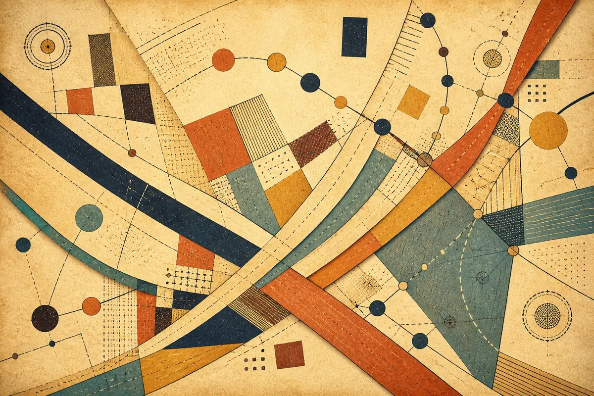 Abstract illustrated map composition for Eden Prairie, United States