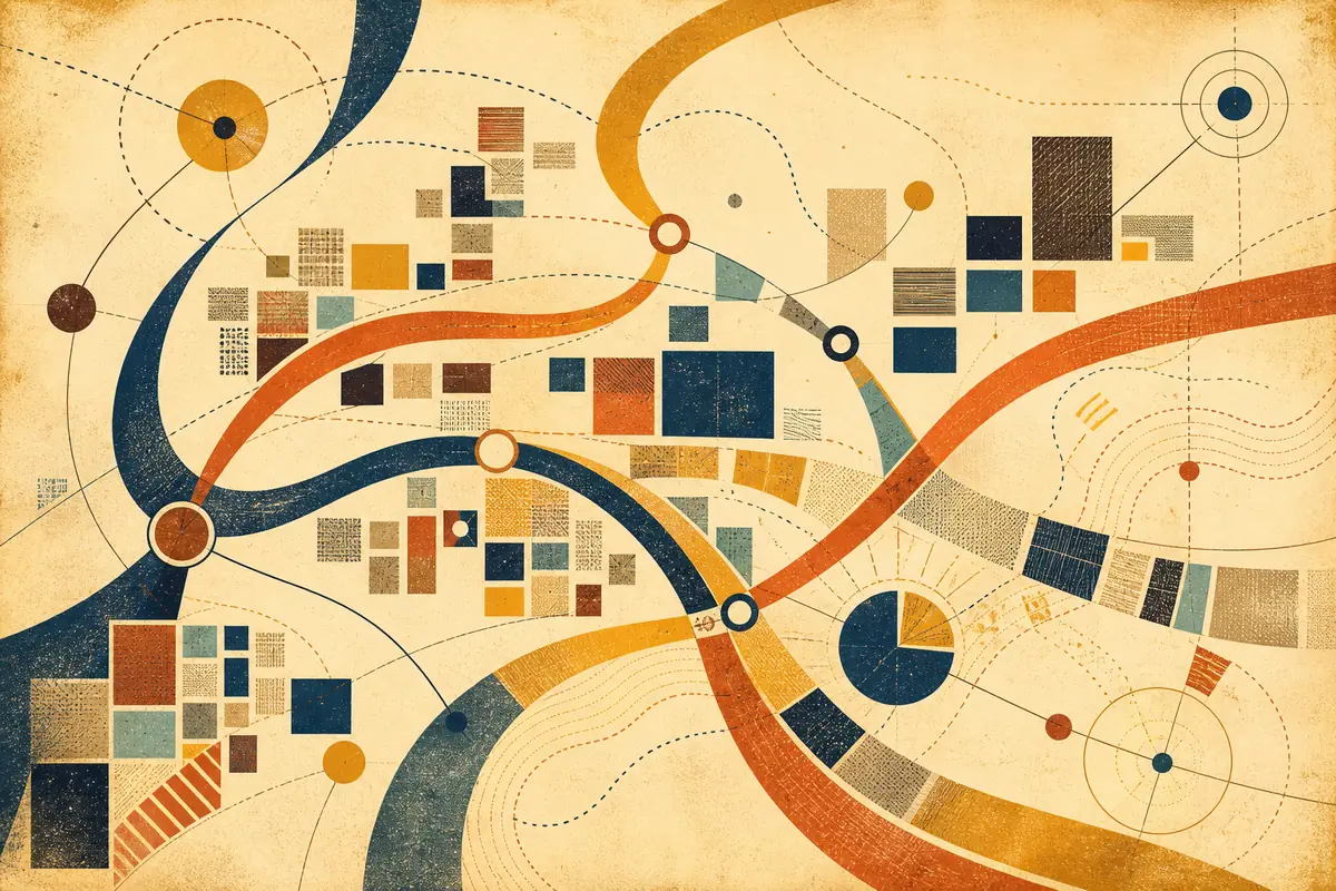 Abstract illustrated map composition for Egg Harbor, United States