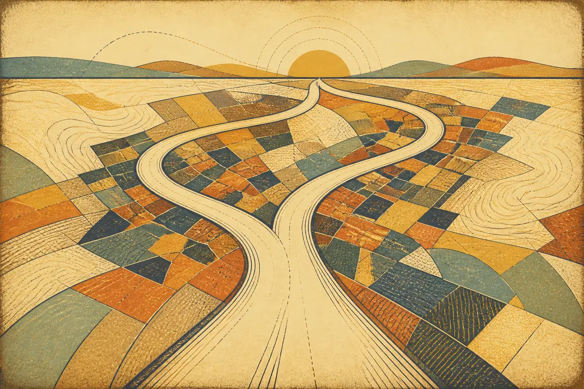 Abstract illustrated map composition for Elizabeth, United States
