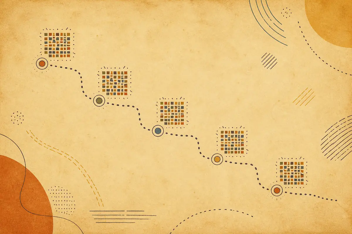 Abstract illustrated map composition for Flagstaff, United States