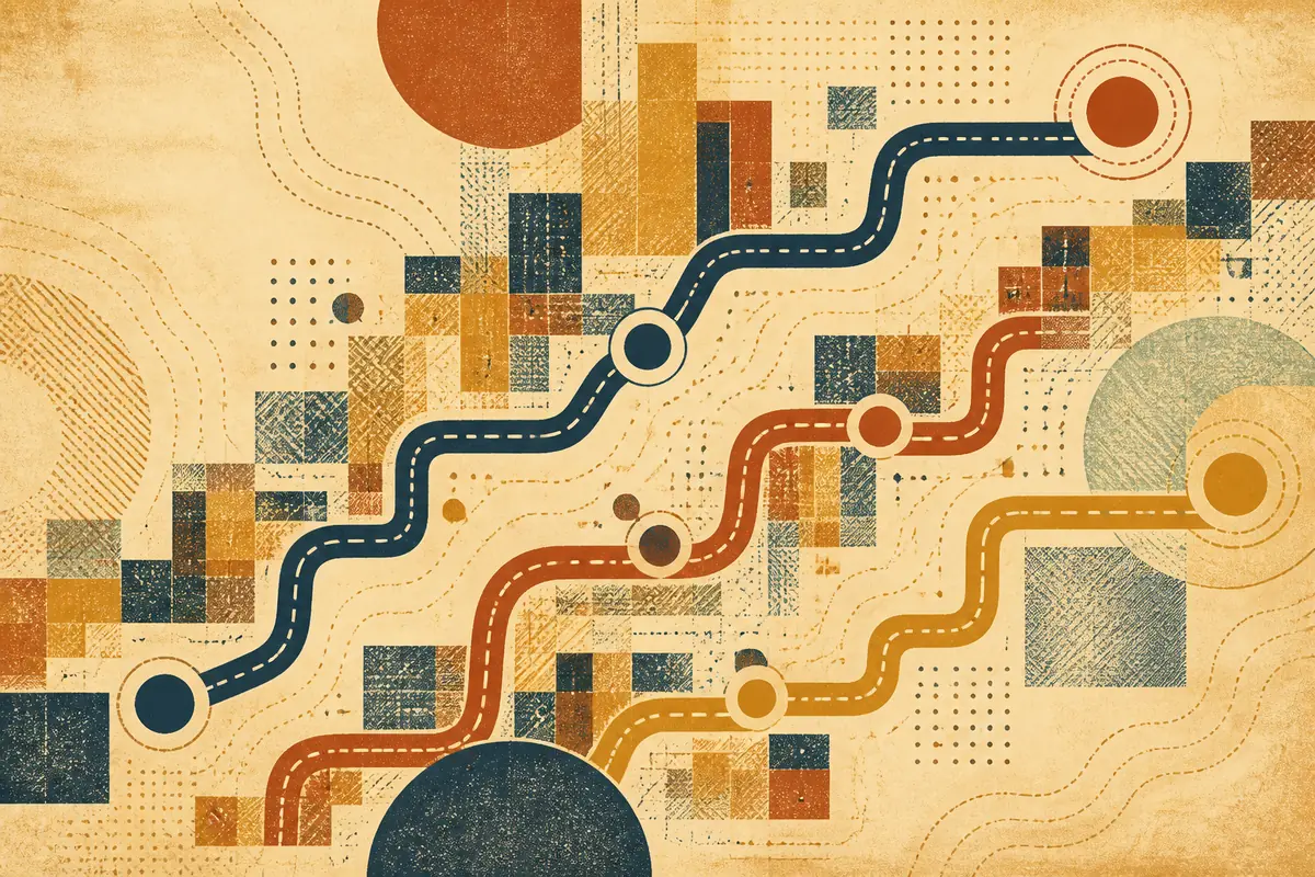 Abstract illustrated map composition for Florence, United States