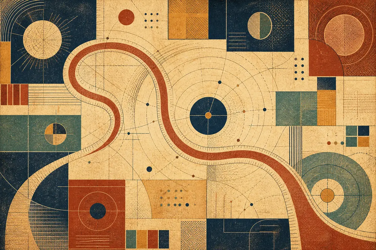 Abstract illustrated map composition for Florissant, United States