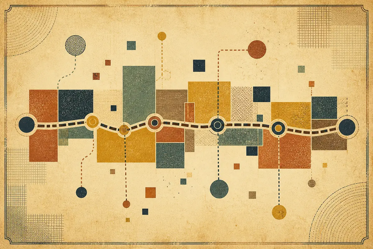 Abstract illustrated map composition for Franklin, United States