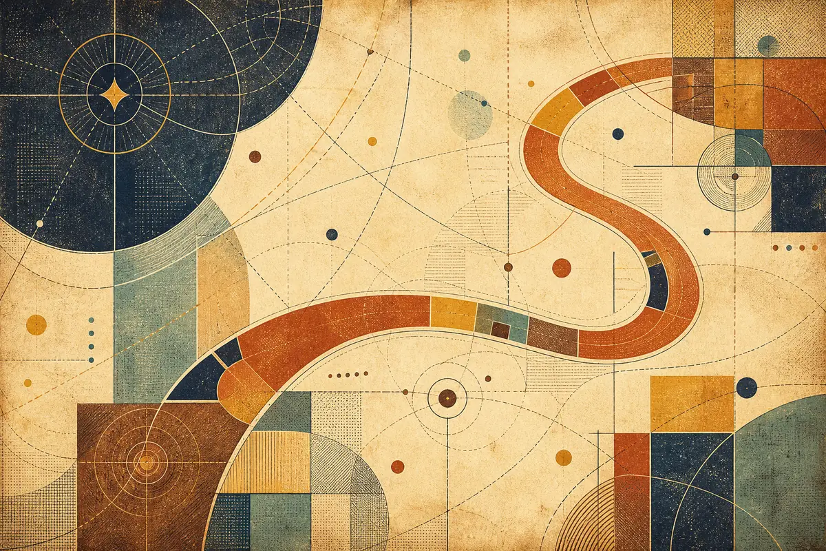 Abstract illustrated map composition for Georgetown, United States