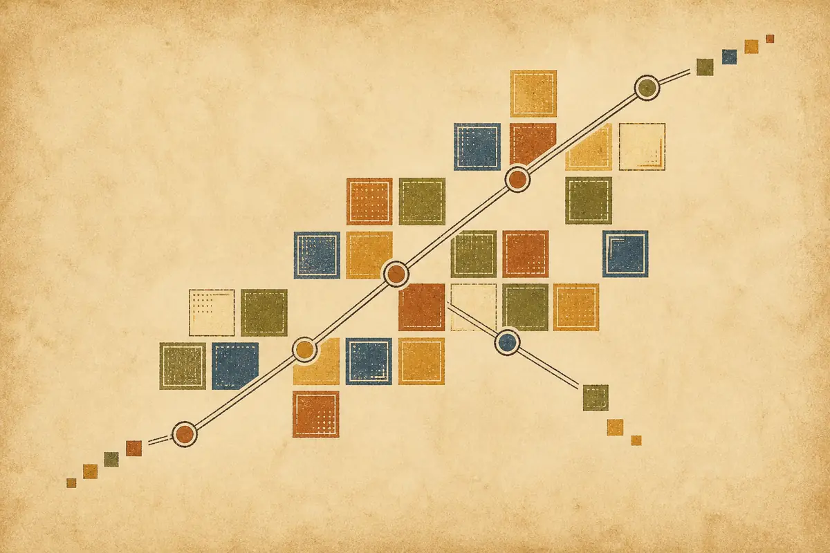 Abstract illustrated map composition for Germantown, United States