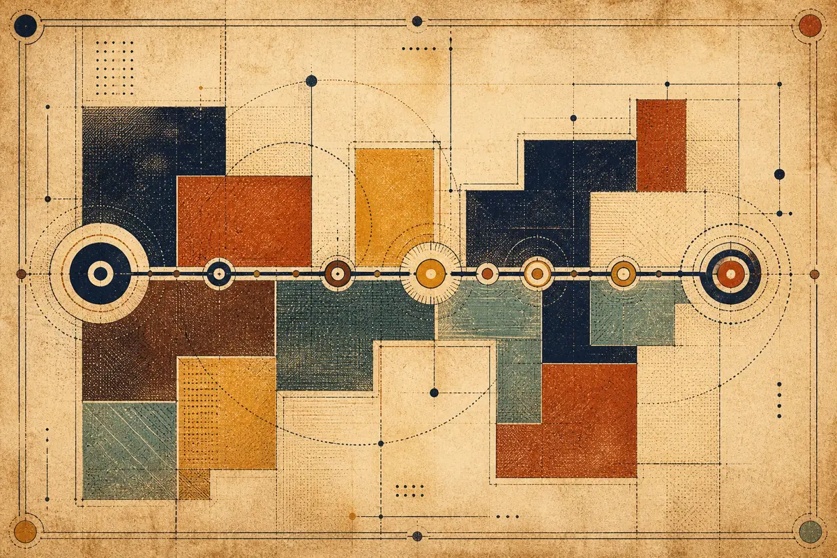 Abstract illustrated map composition for Glen Cove, United States