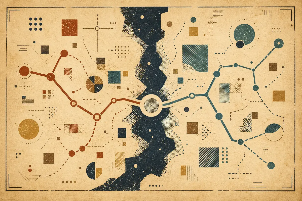 Abstract illustrated map composition for Greenfield, United States