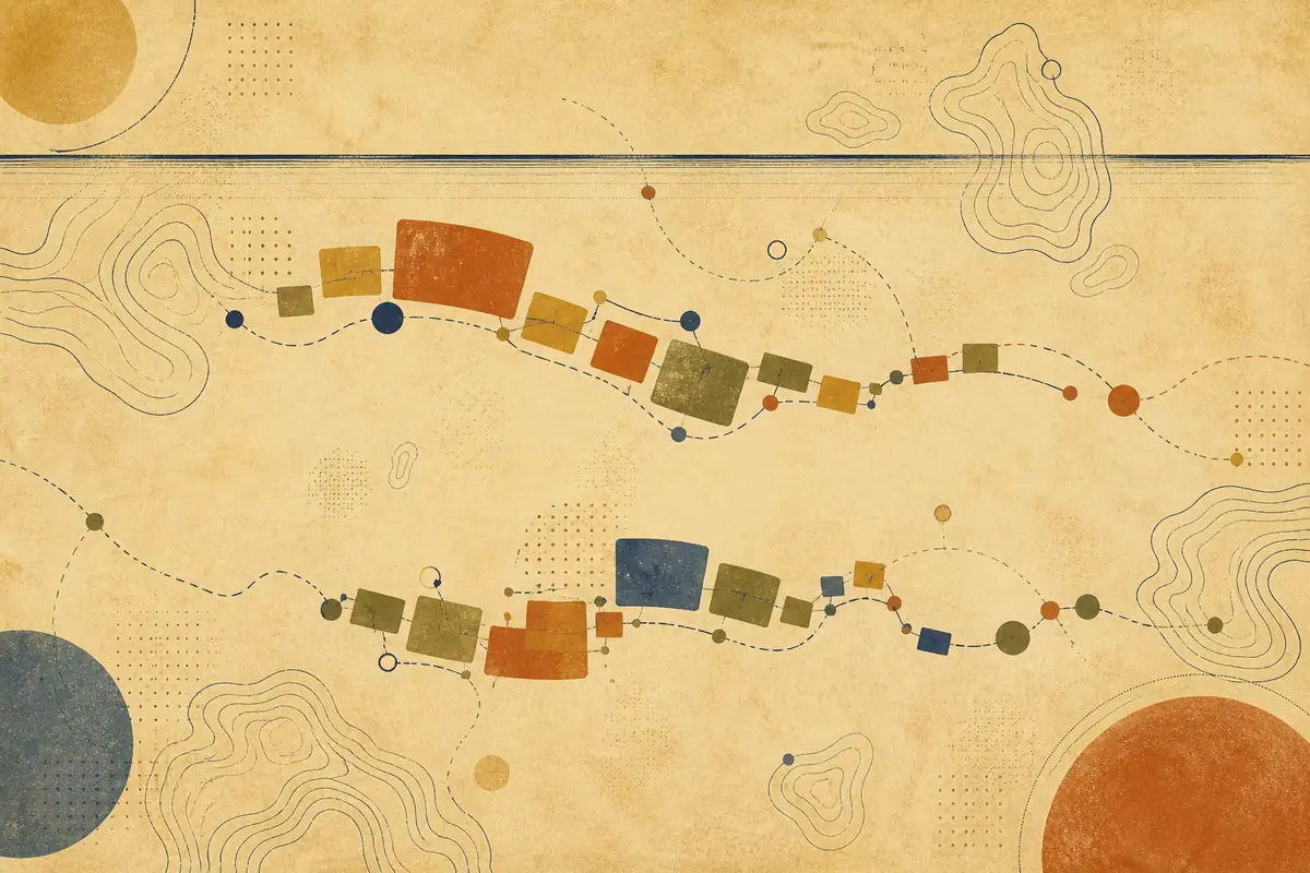 Abstract illustrated map composition for Harrisonburg, United States