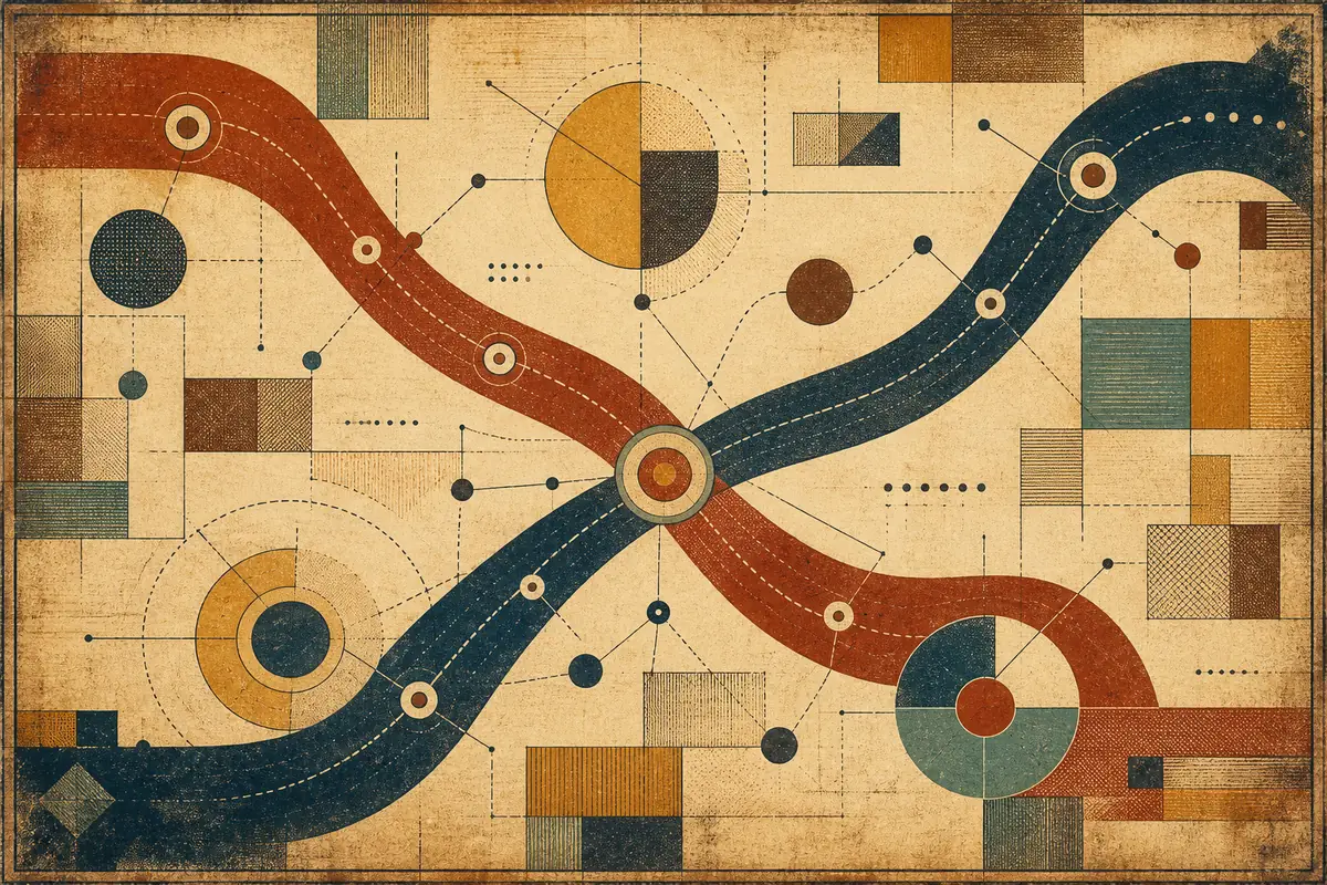 Abstract illustrated map composition for Hazleton, United States