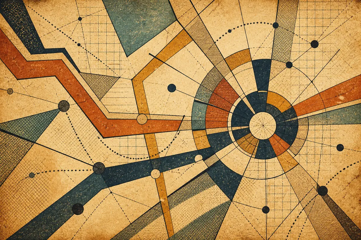 Abstract illustrated map composition for Hendersonville, United States