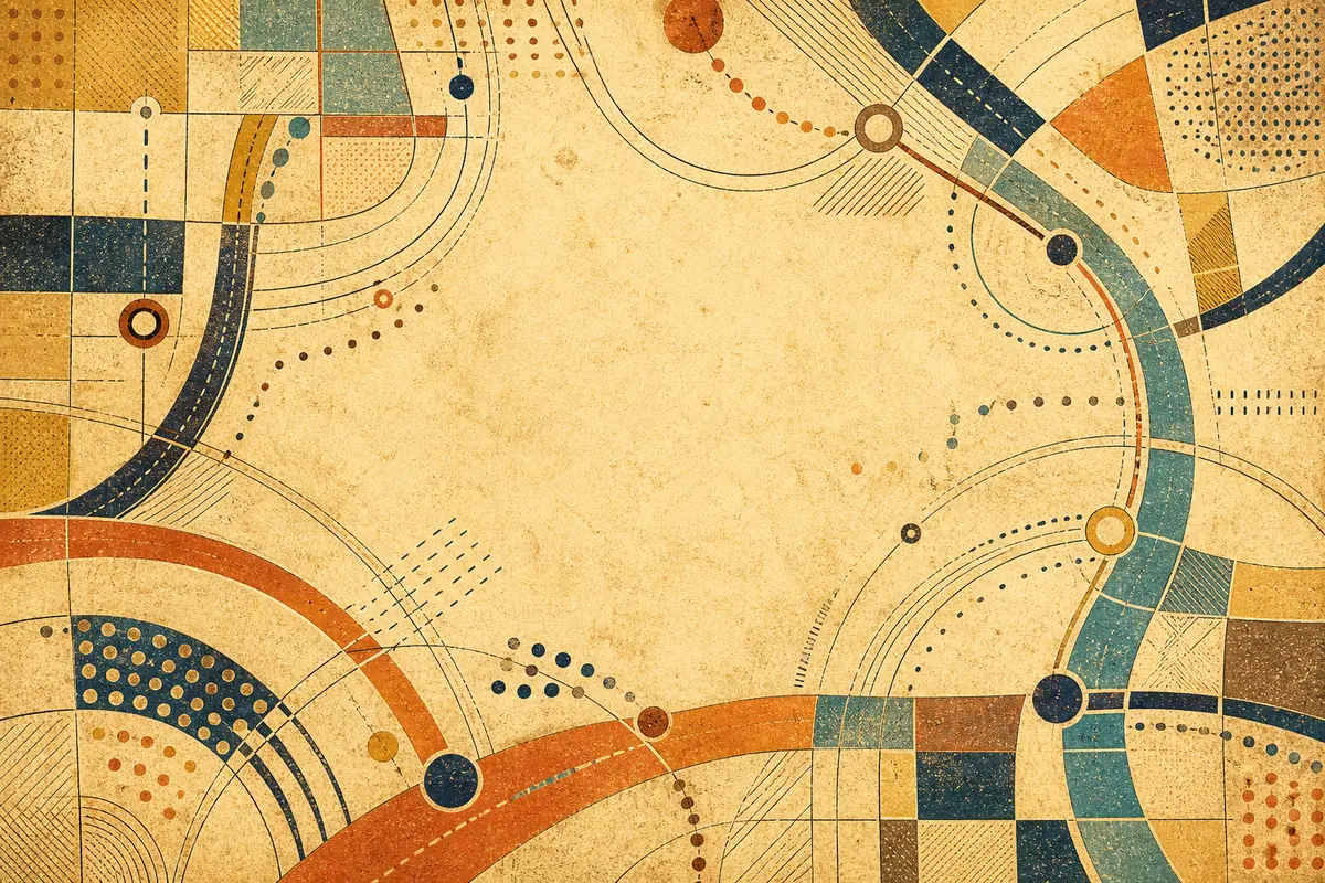 Abstract illustrated map composition for Hoboken, United States
