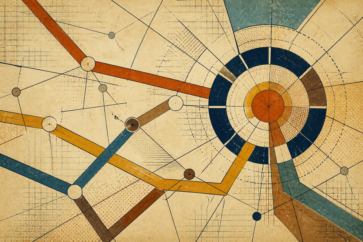 Abstract illustrated map composition for Howell, United States