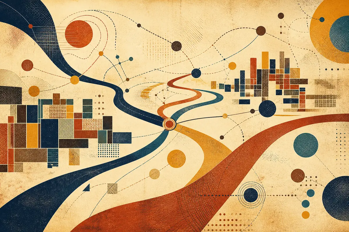 Abstract illustrated map composition for Huntsville, United States