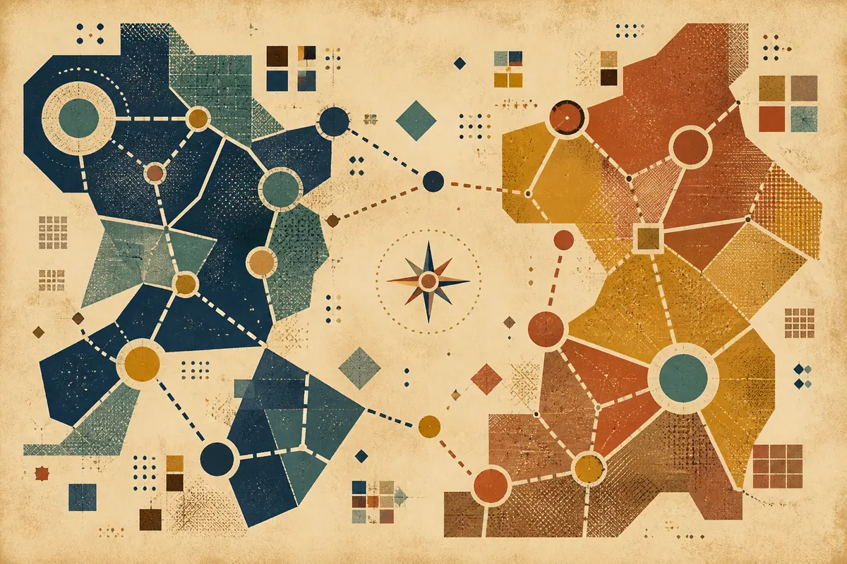 Abstract illustrated map composition for Inver Grove Heights, United States