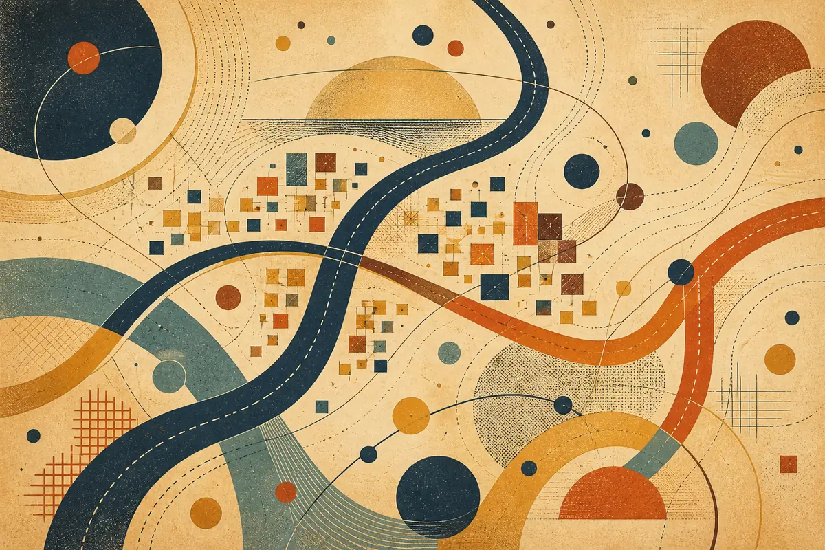 Abstract illustrated map composition for Issaquah, United States