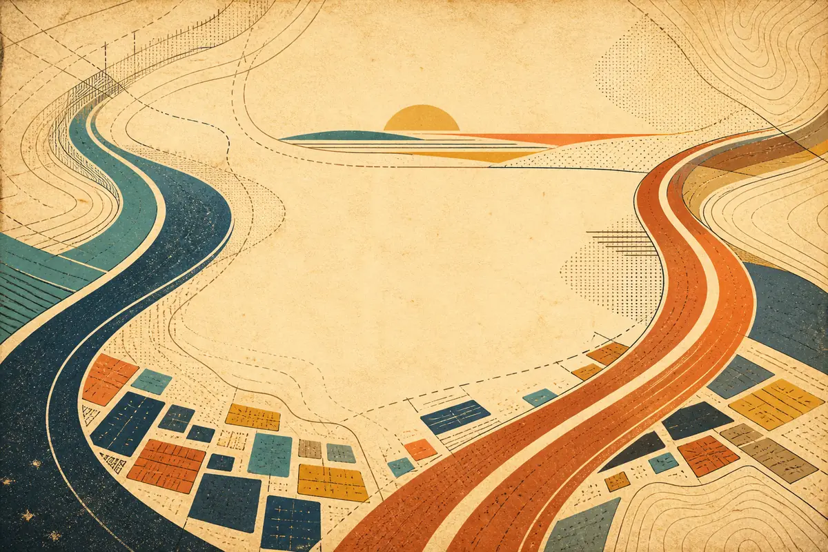 Abstract illustrated map composition for Jackson, United States
