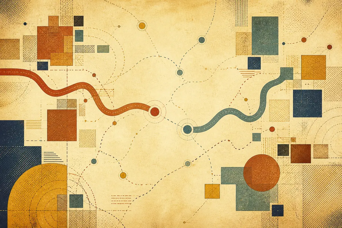Abstract illustrated map composition for Jackson, United States