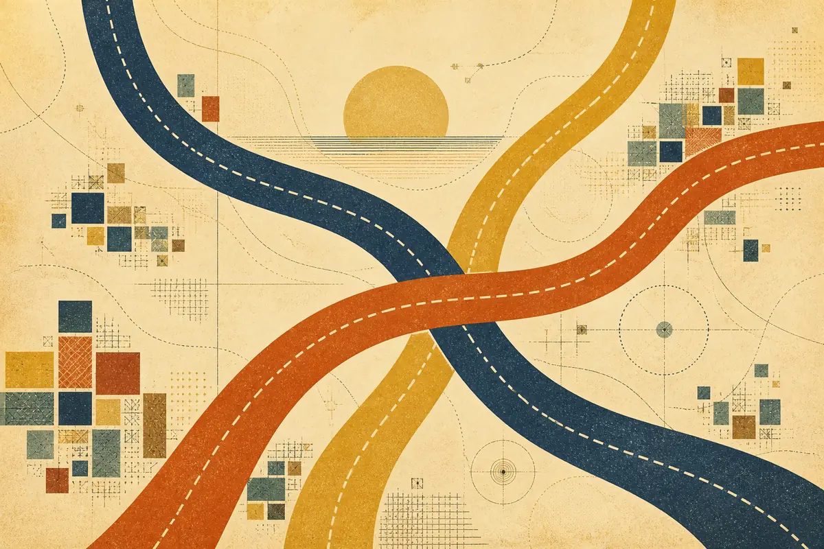 Abstract illustrated map composition for Jacksonville, United States