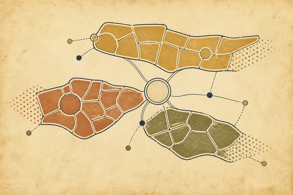 Abstract illustrated map composition for Jacksonville, United States
