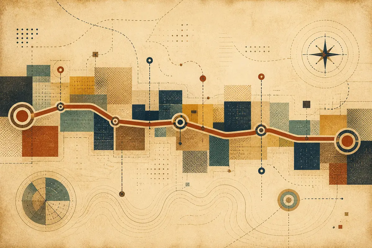 Abstract illustrated map composition for Kaneohe, United States