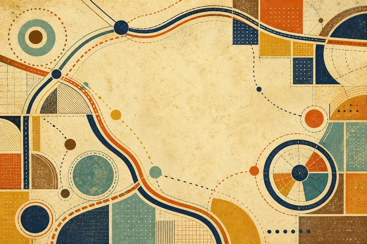 Abstract illustrated map composition for Kentwood, United States