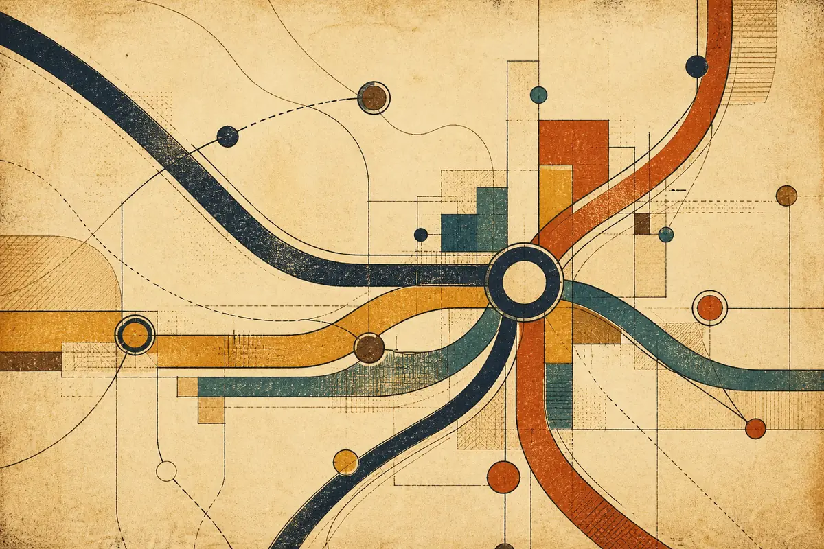 Abstract illustrated map composition for Kyle, United States