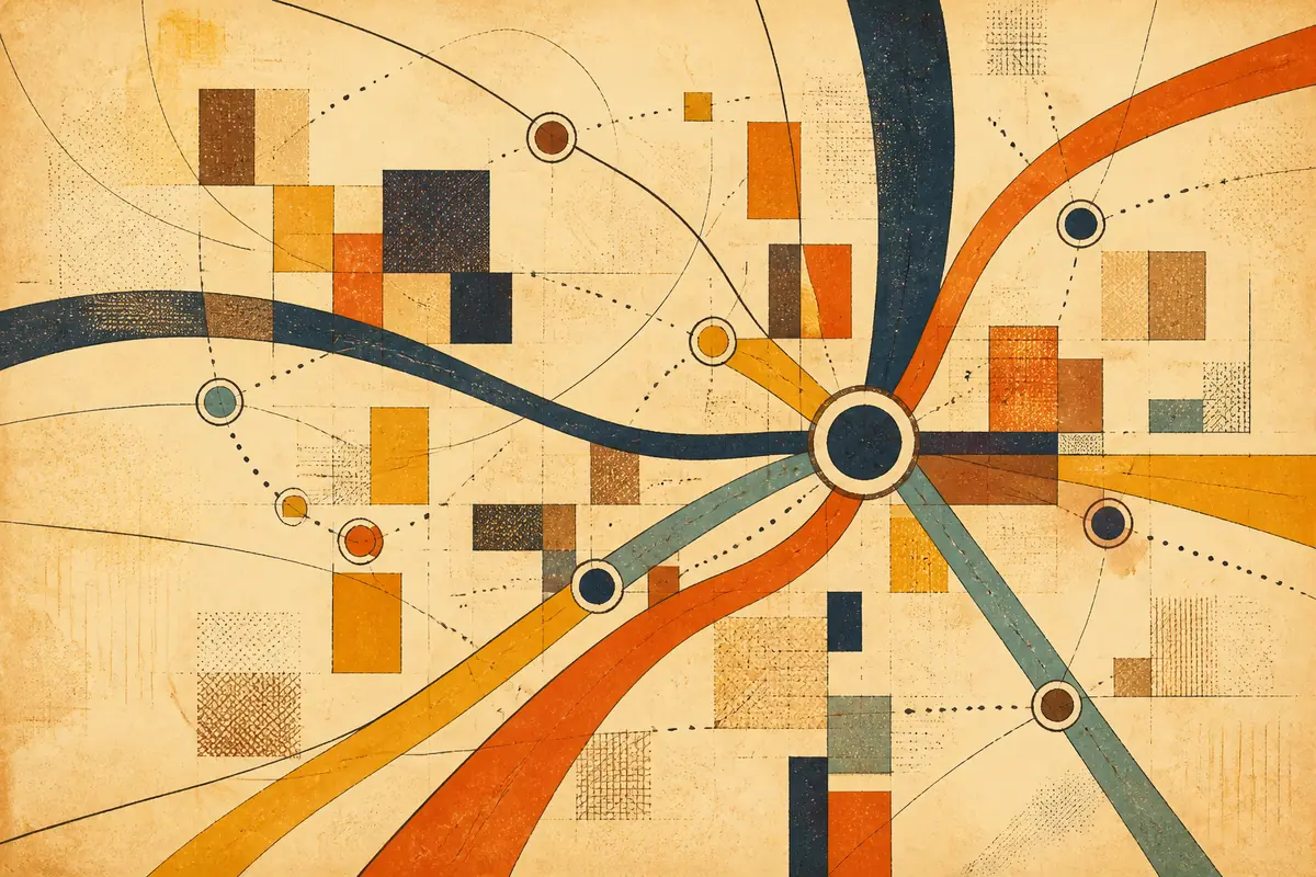 Abstract illustrated map composition for La Mesa, United States