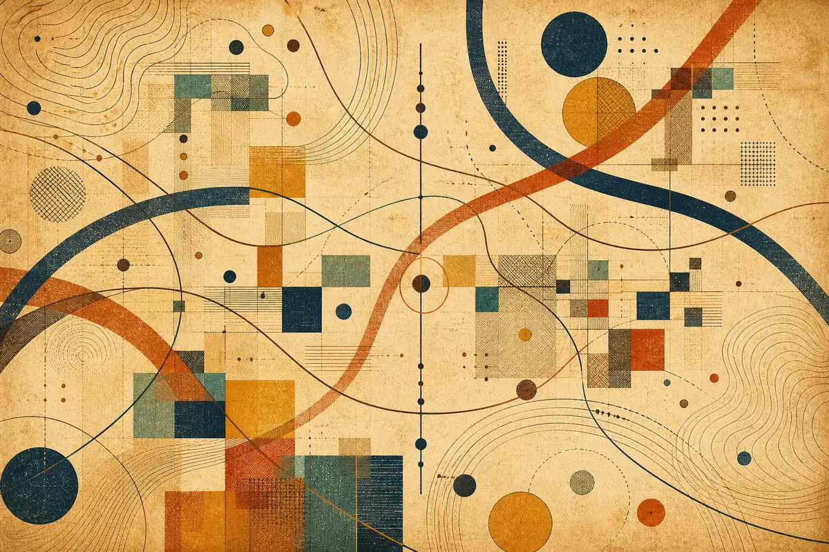 Abstract illustrated map composition for Lacey, United States