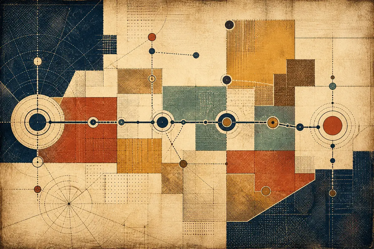 Abstract illustrated map composition for Lake Jackson, United States
