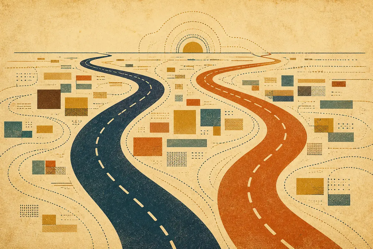 Abstract illustrated map composition for Lancaster, United States