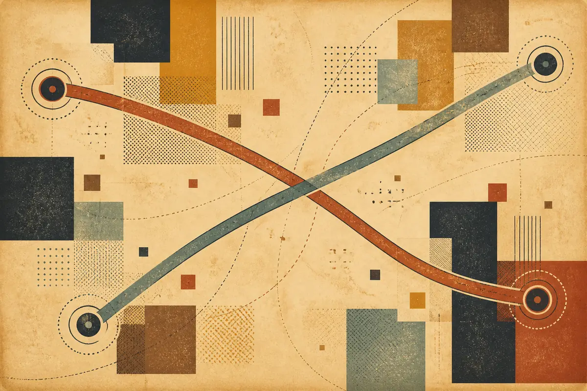 Abstract illustrated map composition for Lewiston, United States