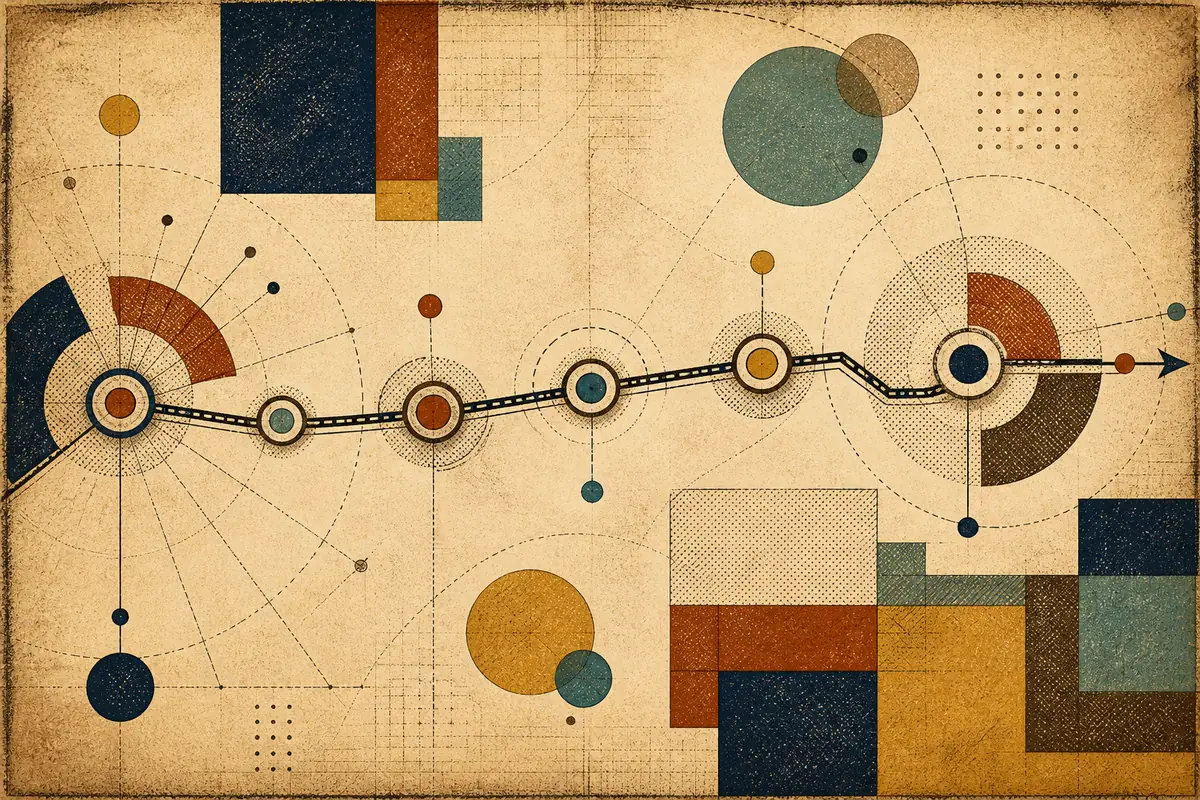 Abstract illustrated map composition for Lindenhurst, United States