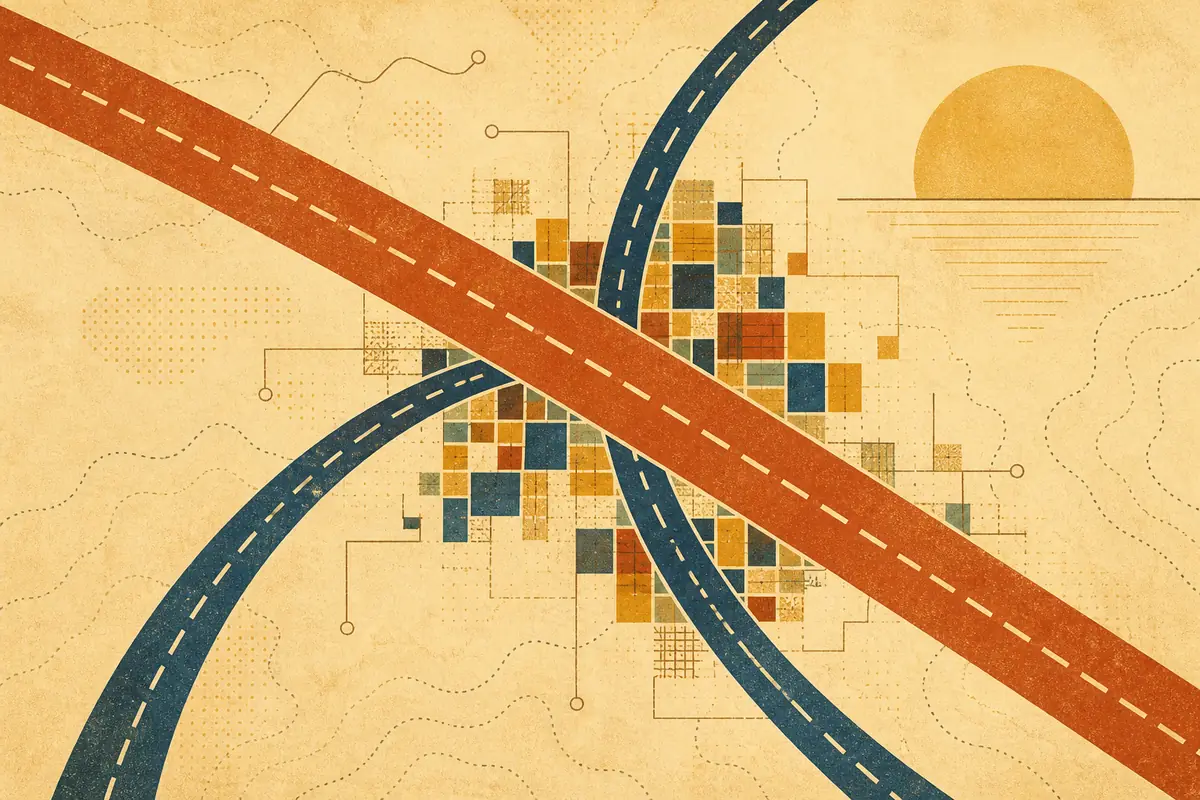 Abstract illustrated map composition for Lower Macungie, United States