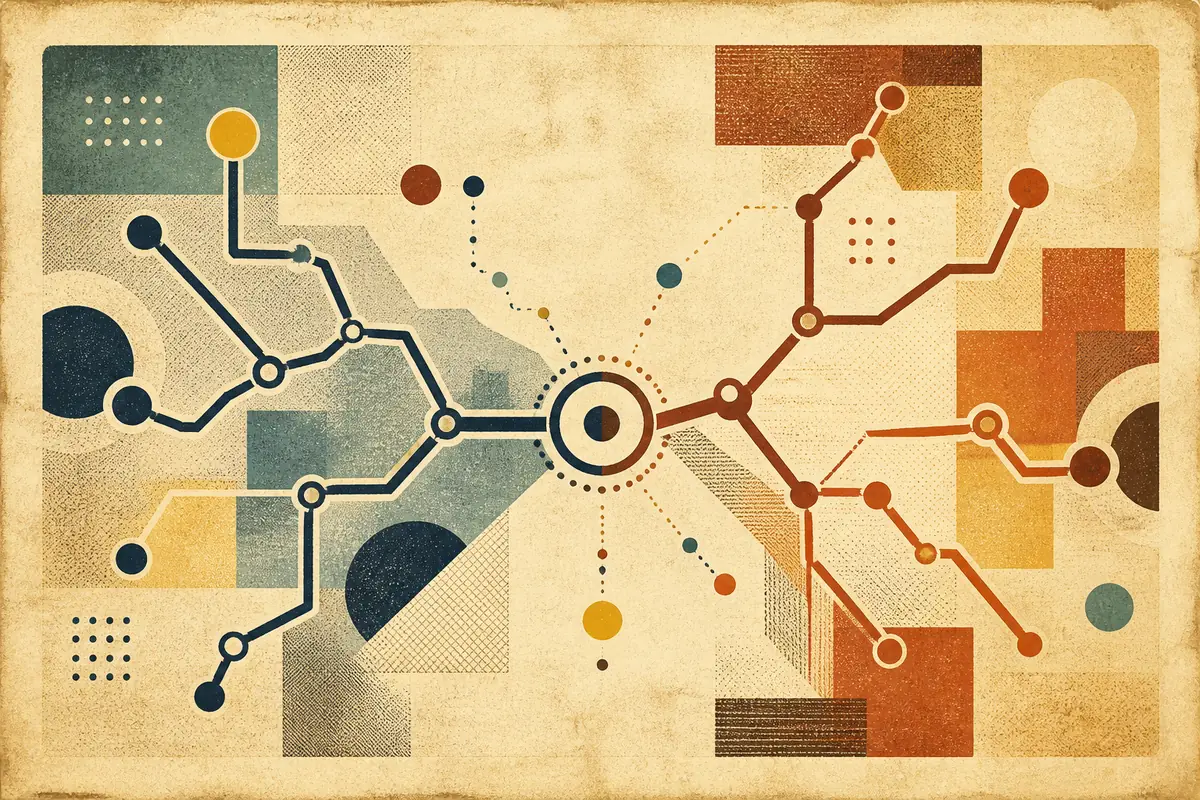 Abstract illustrated map composition for Lower Makefield, United States