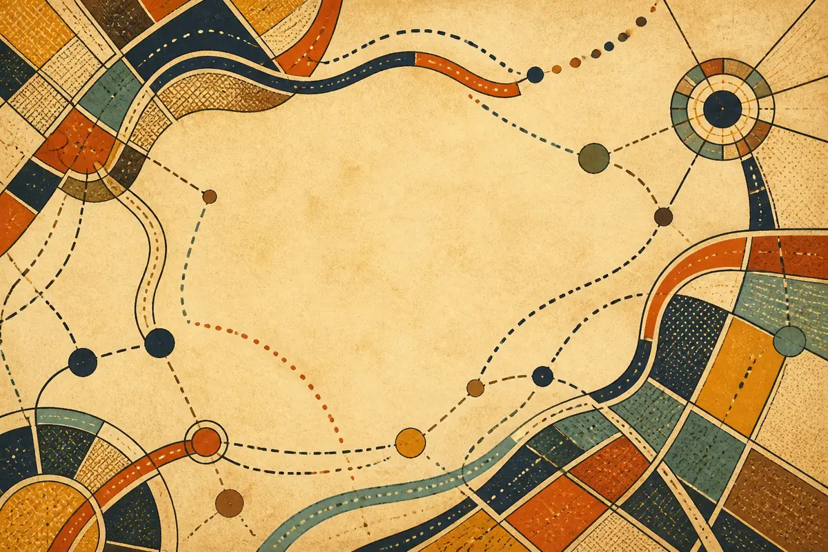 Abstract illustrated map composition for Lower Paxton, United States