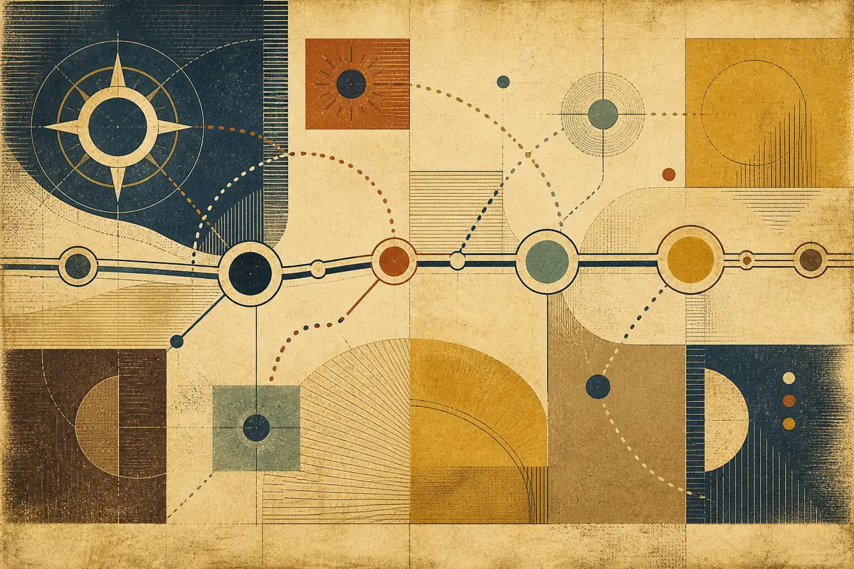 Abstract illustrated map composition for Magna, United States