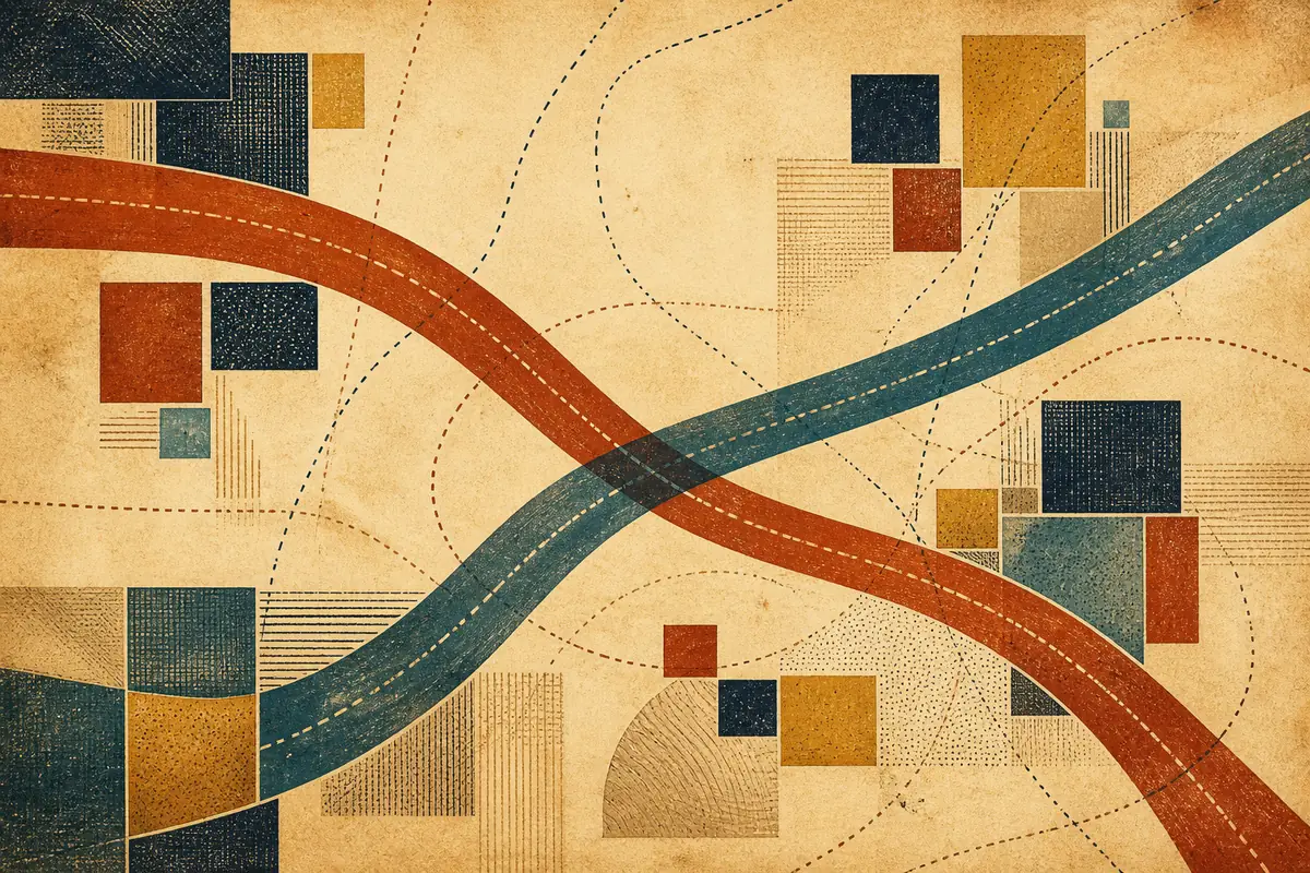 Abstract illustrated map composition for Manchester, United States