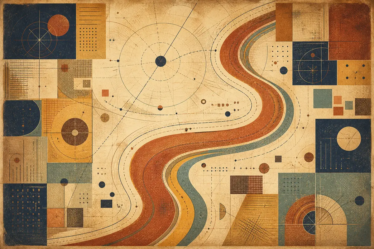 Abstract illustrated map composition for Margate, United States