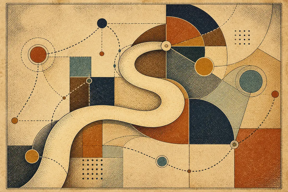 Abstract illustrated map composition for McCandless, United States
