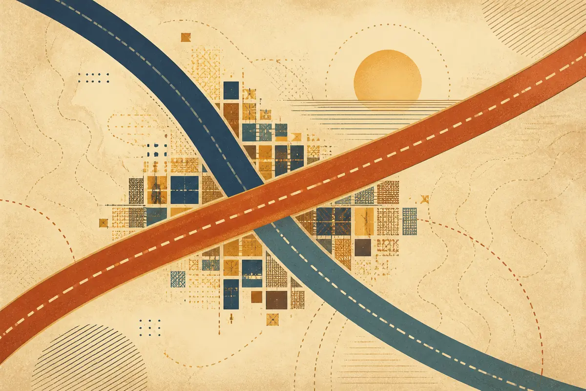 Abstract illustrated map composition for Merritt Island, United States