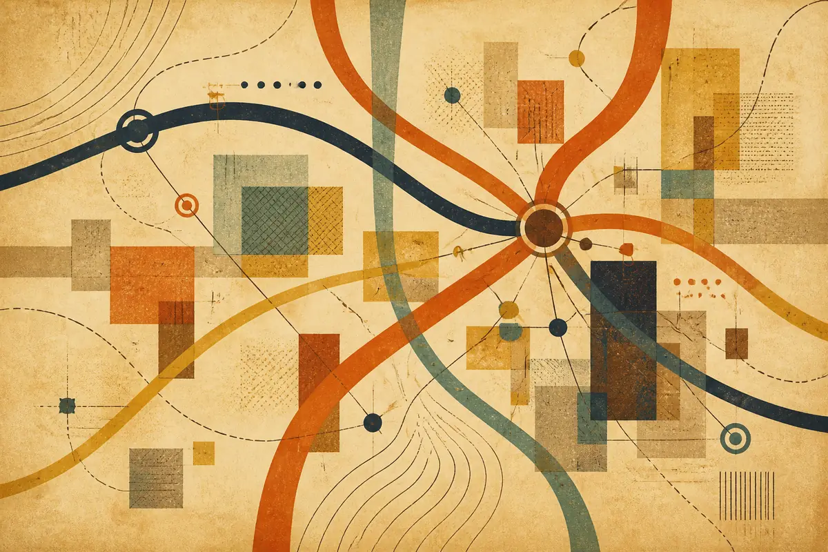 Abstract illustrated map composition for Middletown, United States