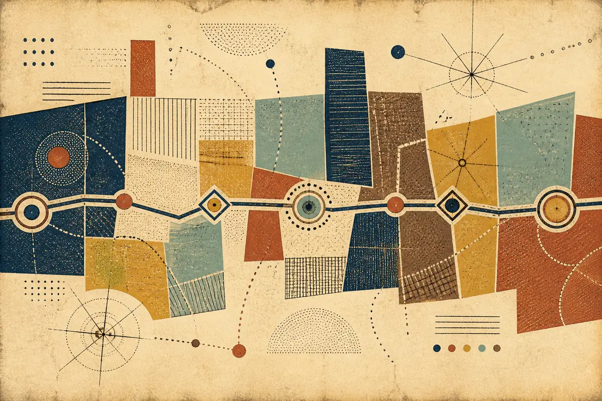 Abstract illustrated map composition for Midvale, United States