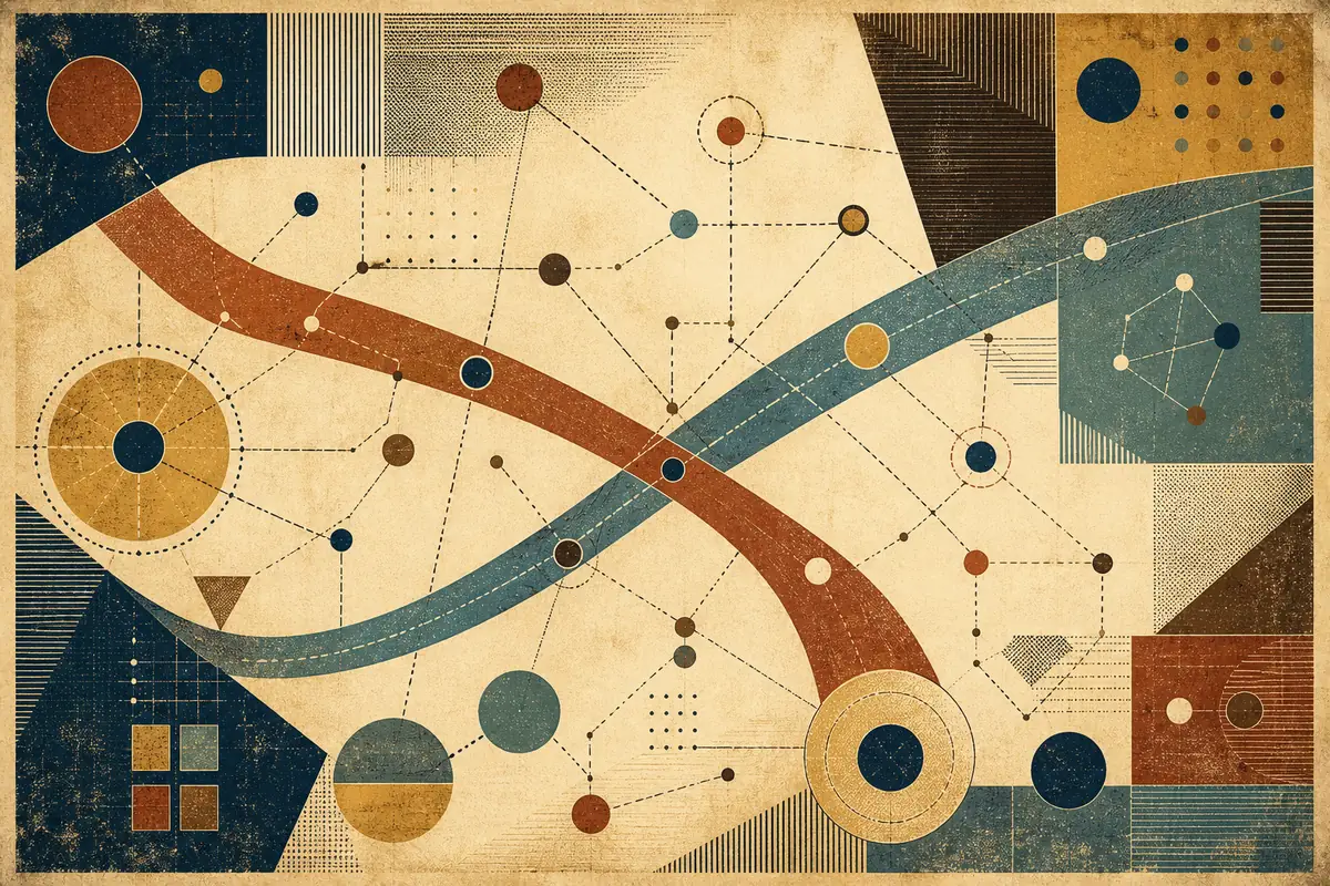 Abstract illustrated map composition for Monsey, United States