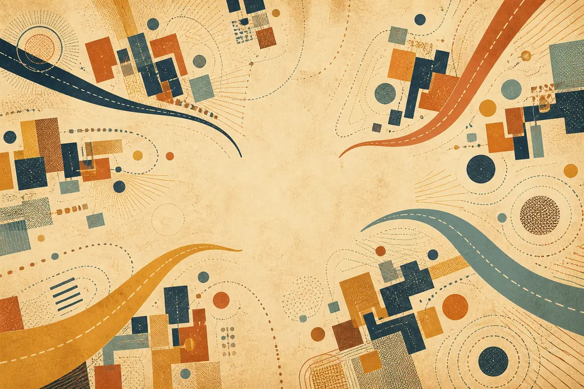 Abstract illustrated map composition for Montgomery Village, United States